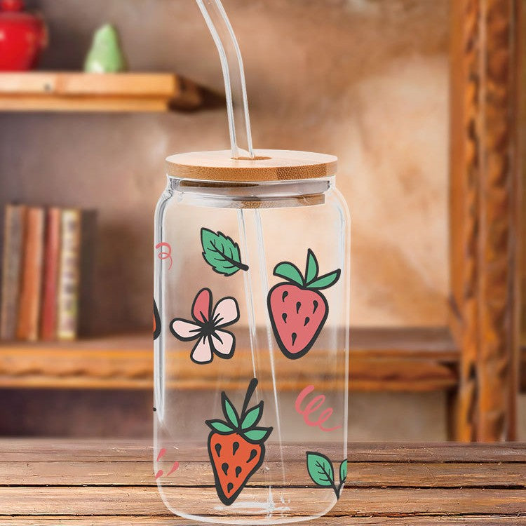 Wholesale fruit Cup  Crystal Sticker16oz Cup UV DTF Wraps 16oz Cup UV DTF Wraps