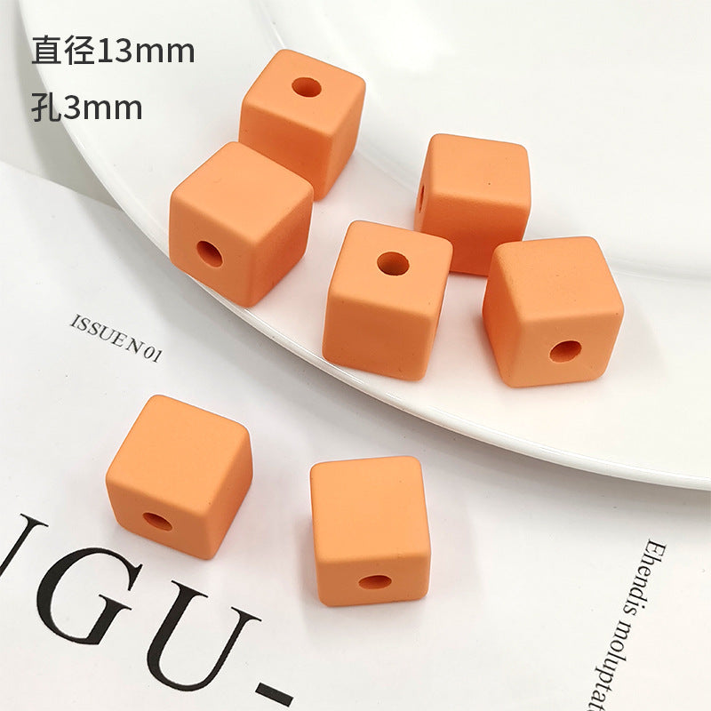 Wholesale 100PCS/Pack Square Block 13mmDIY Acrylic Beads