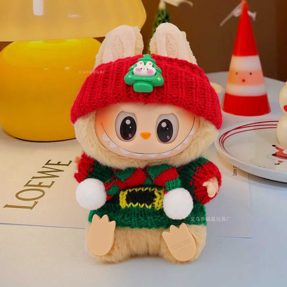 Wholesale 5pcs Christmas doll clothes 17cm keychain clothing set Doll Accessories