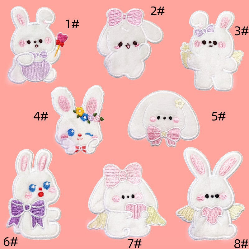 Wholesale Cartoon Cute Rabbit Embroidered Fabric Patch