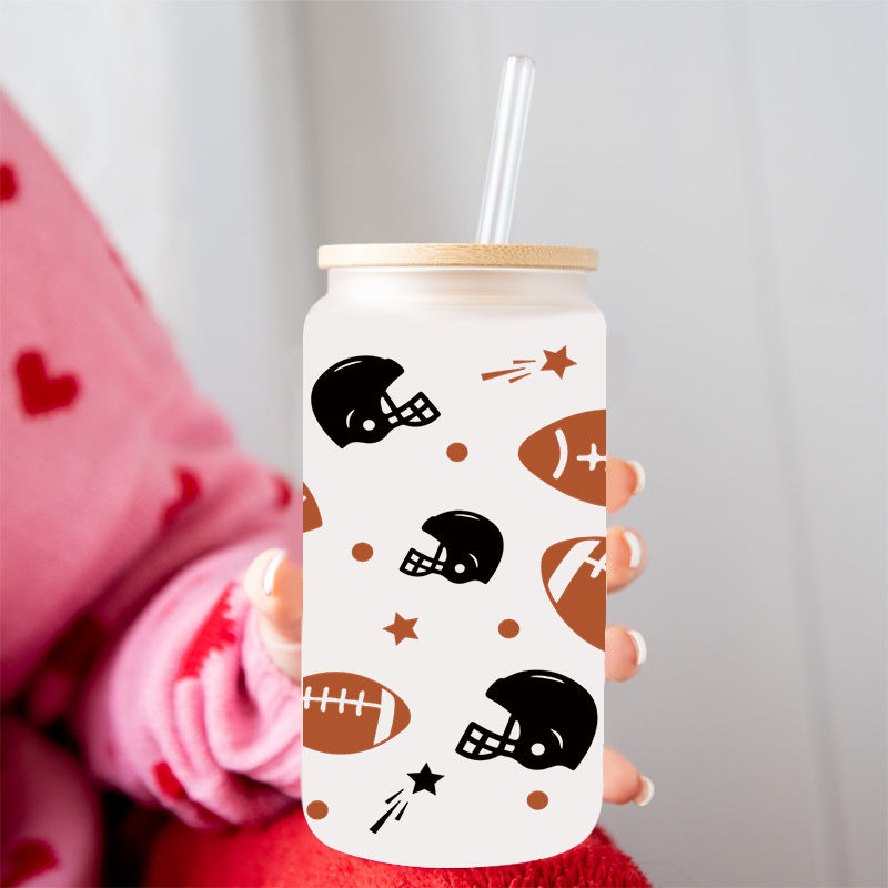 Wholesale Baseball and Football Sports Series 16oz Cup UV DTF Wraps