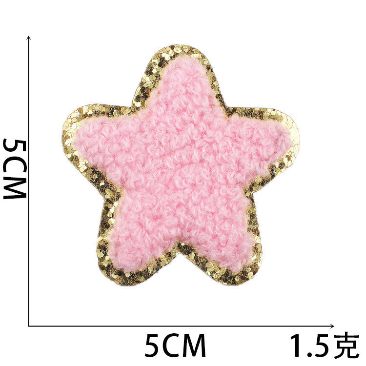 Wholesale Rainbow Embroidered Iron On Patch With Lightning And Five Pointed Star Stylish Clothing Accessory For Casual Wear And Resale