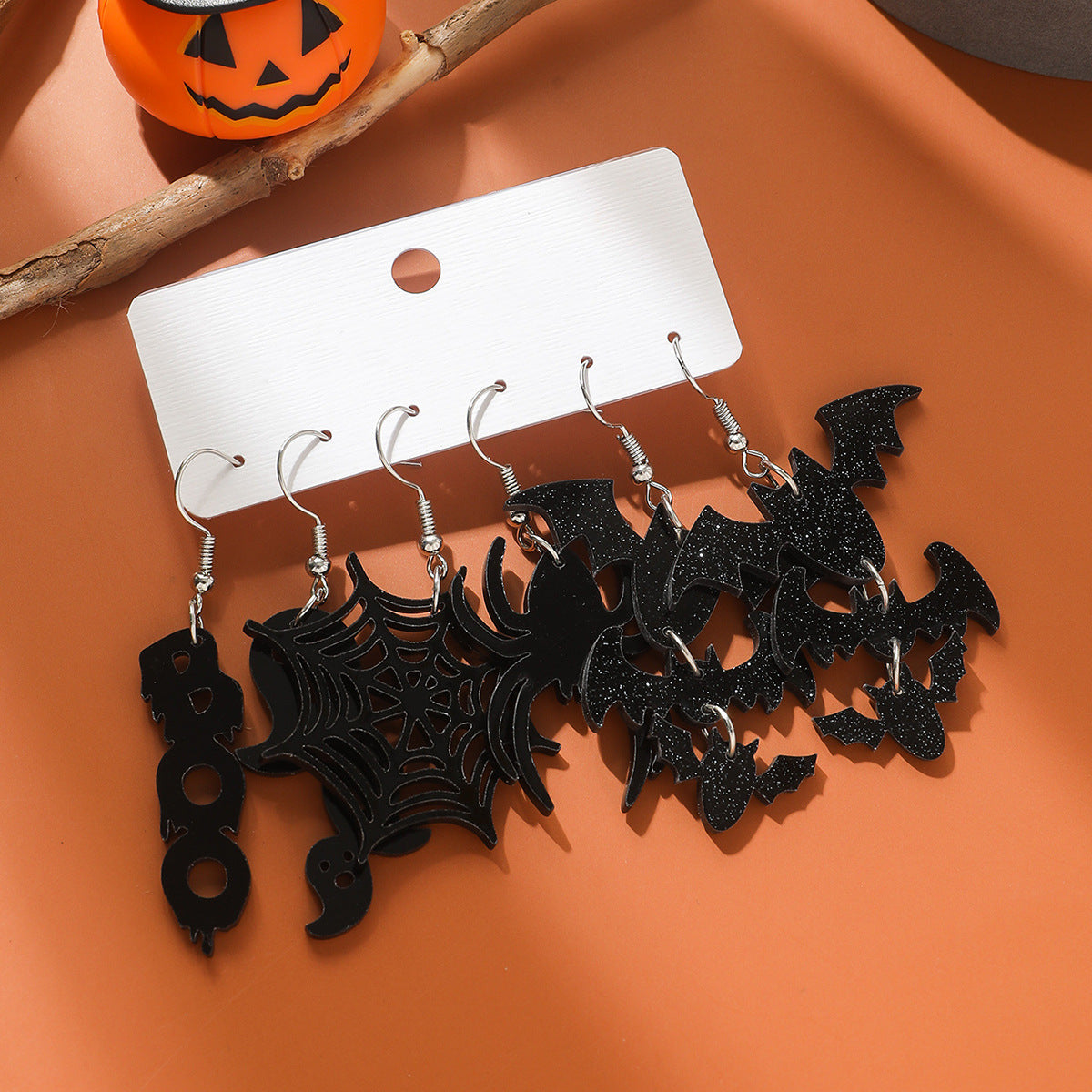 Wholesale Halloween Cartoons Spooky Ghosts Pumpkin Acrylic Earrings