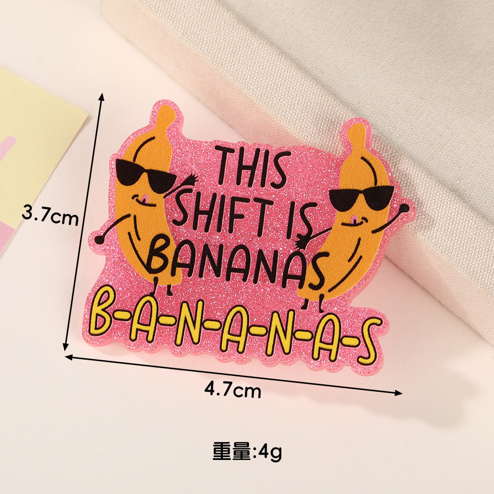 Wholesale  10pcs English Letters Powder Board Patch DIY Jewelry