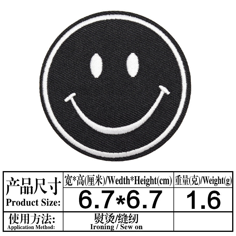 Wholesale Trendy Embroidered Letter Patches Set Of 4 Black Twill Badges For Clothing Decorative Resale Accessory