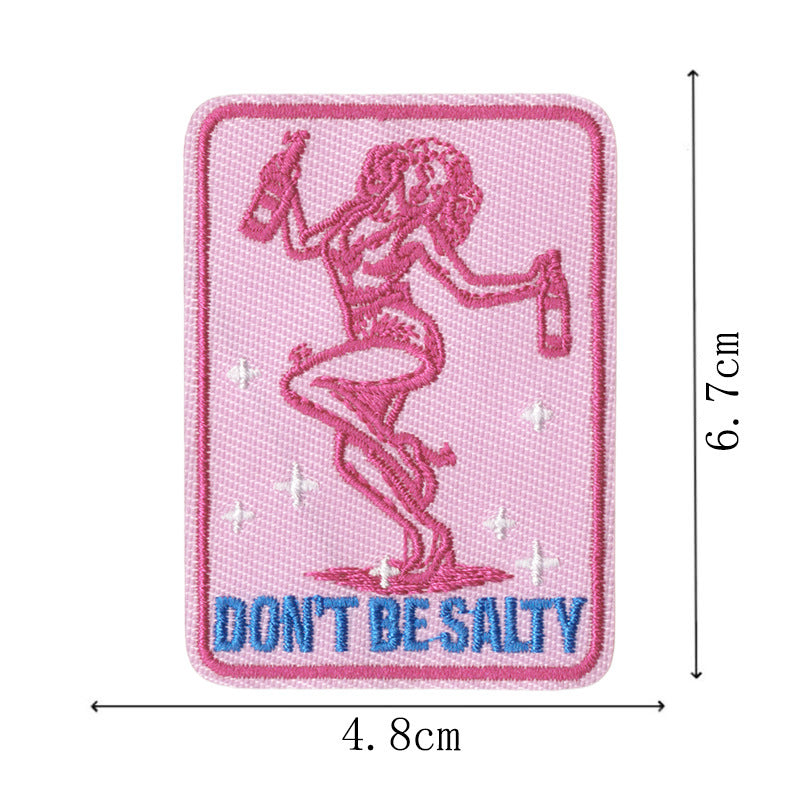 Wholesale 9 Piece Embroidered Patch Set Pink Lady Sports Car Denim Style For et Bag DIY Party Boutique Decoration