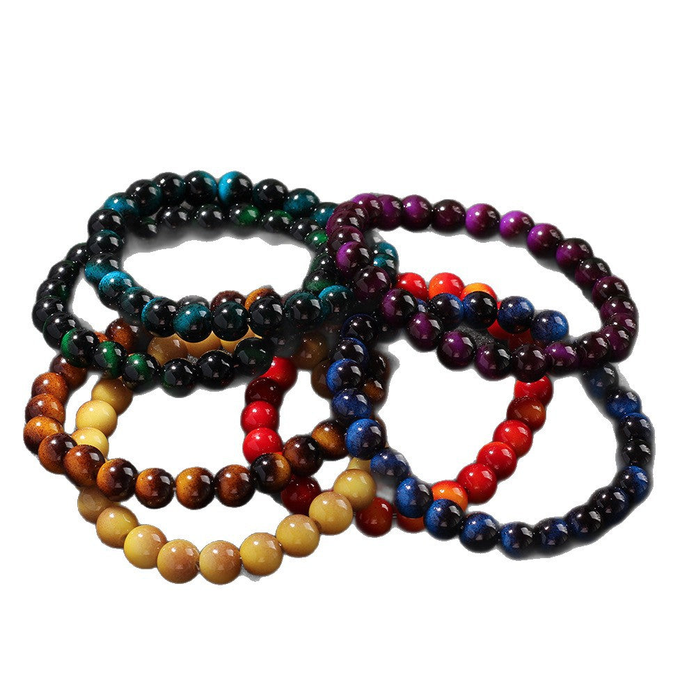 Wholesale Glass  Dopamine Imitation Tiger Eye  Bracelet