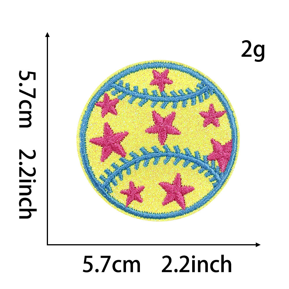 Wholesale Baseball Star Embroidered Patches Iron On DIY For Hats Backpacks Trendy Fashion Accessory