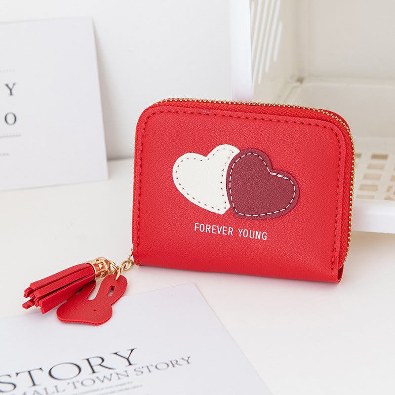 Wholesale PU Heart Shaped Coin Purse Keychain