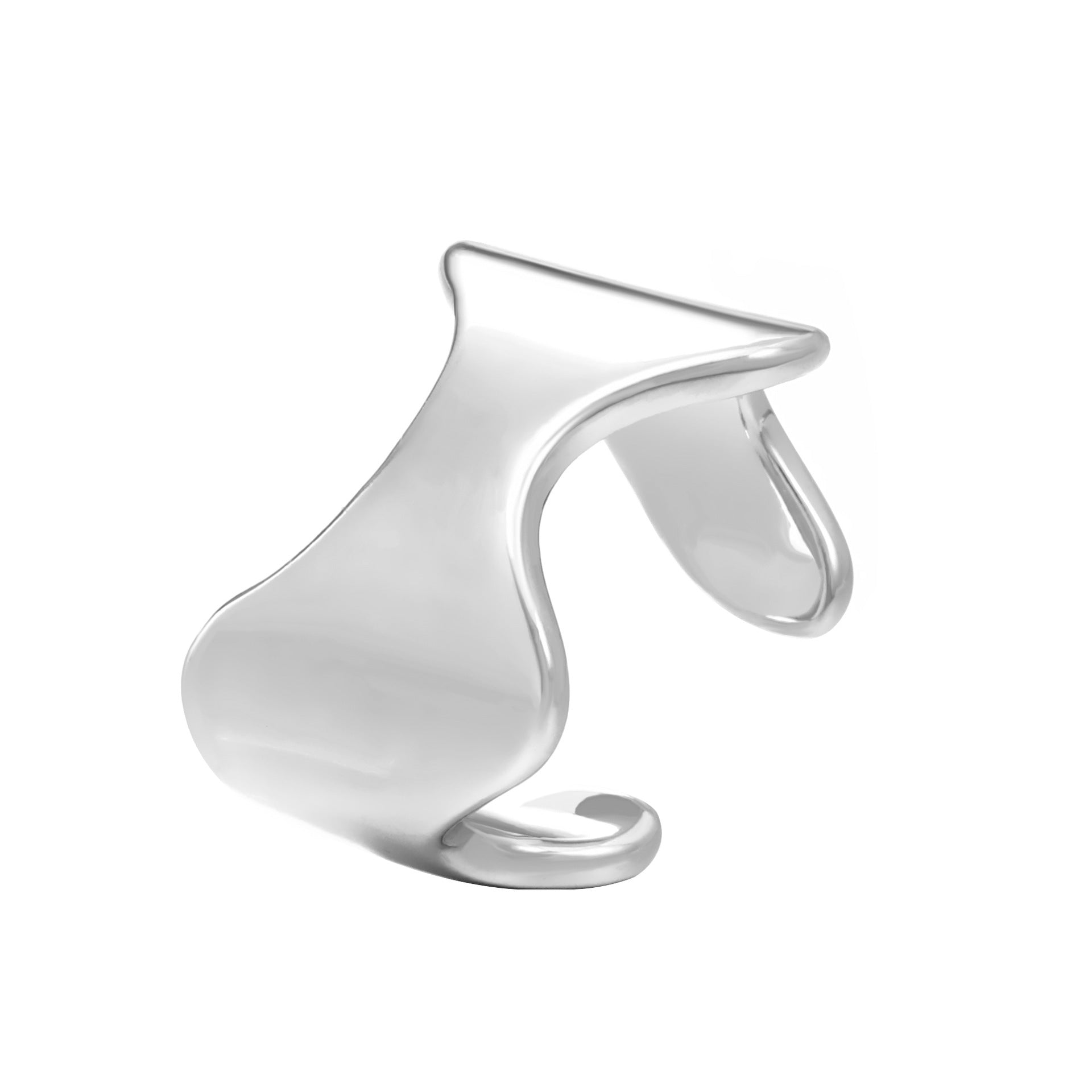 Wholesale Geometric Diamond Open Nail Ring