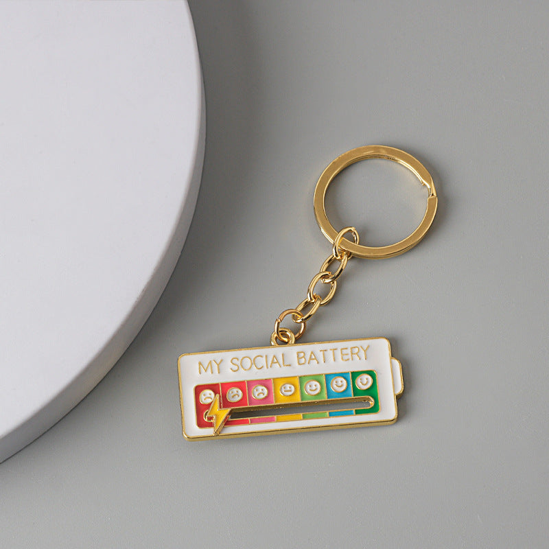 Wholesale My Social Power Alloy Keychain
