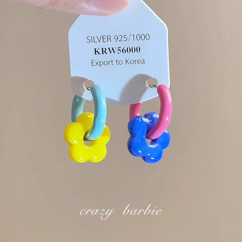 Wholesale Dopamine colorful beaded earrings