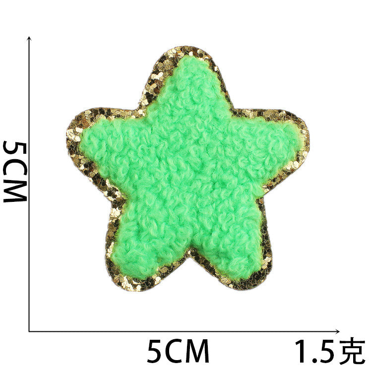 Wholesale Rainbow Embroidered Iron On Patch With Lightning And Five Pointed Star Stylish Clothing Accessory For Casual Wear And Resale