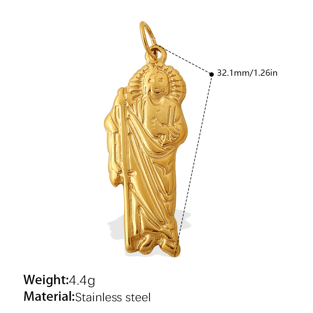 Wholesale Ocean style retro key heart-shaped stainless steel necklace pendant accessories