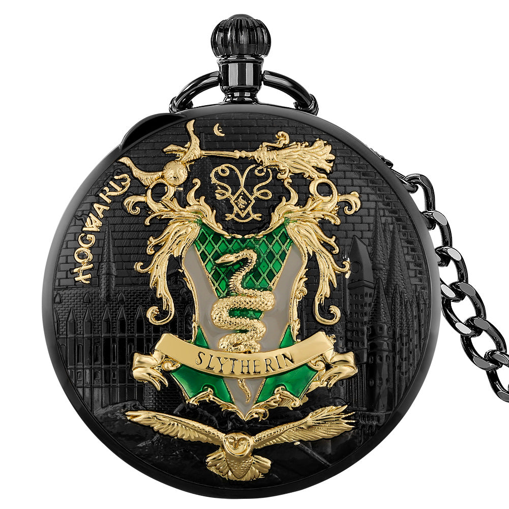 Wholesale Vintage Creative Broom Castle Music Octave Box Pocket Watch OLY Exclusive