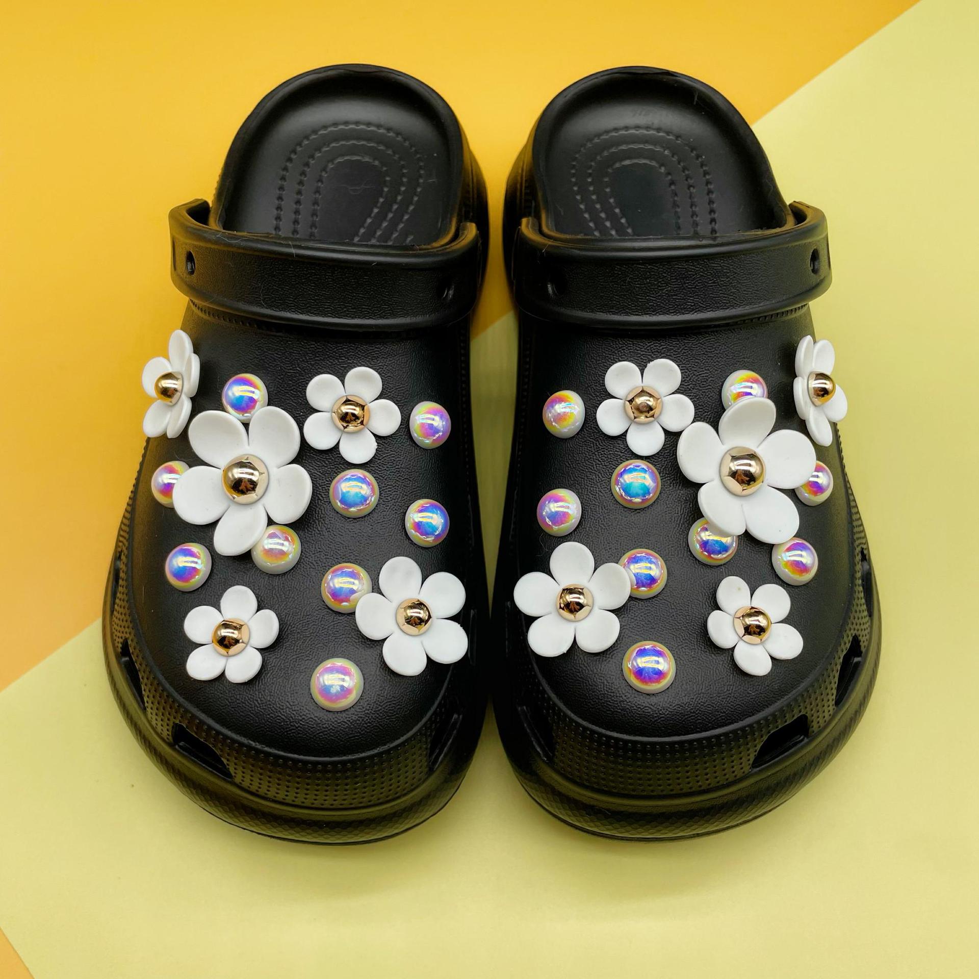 Wholesale Slippers Pearl Flower Butterfly DIY Detachable Accessories