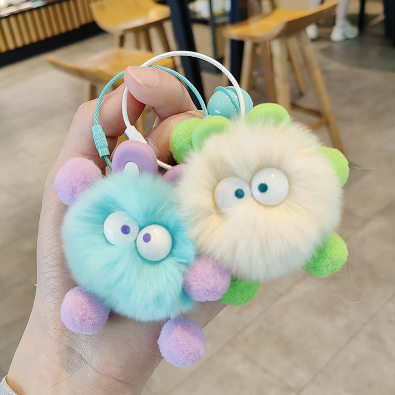 Wholesale Cute Elf Plush Ball Keychains