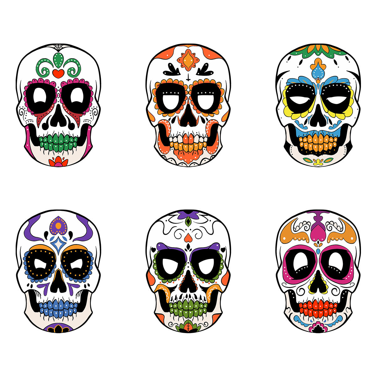 Wholesale Halloween party masquerade paper skull ghost face diy mask