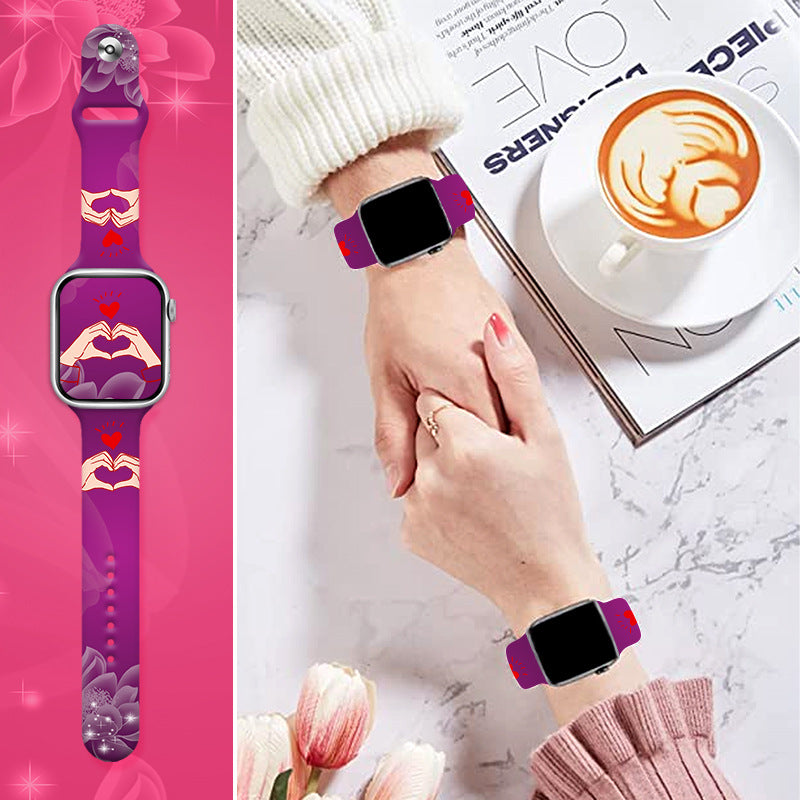 Wholesale Printed Silicone Watch Strap Wrist Band Watch Band