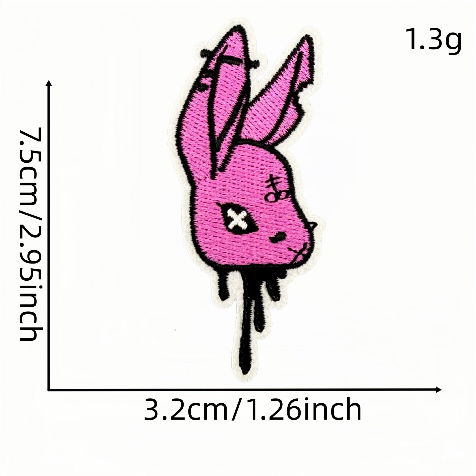 Wholesale Gothic Embroidered Iron On Patch Dark Pink Decorative Badge For Clothing DIY Accessory Trendy Gift