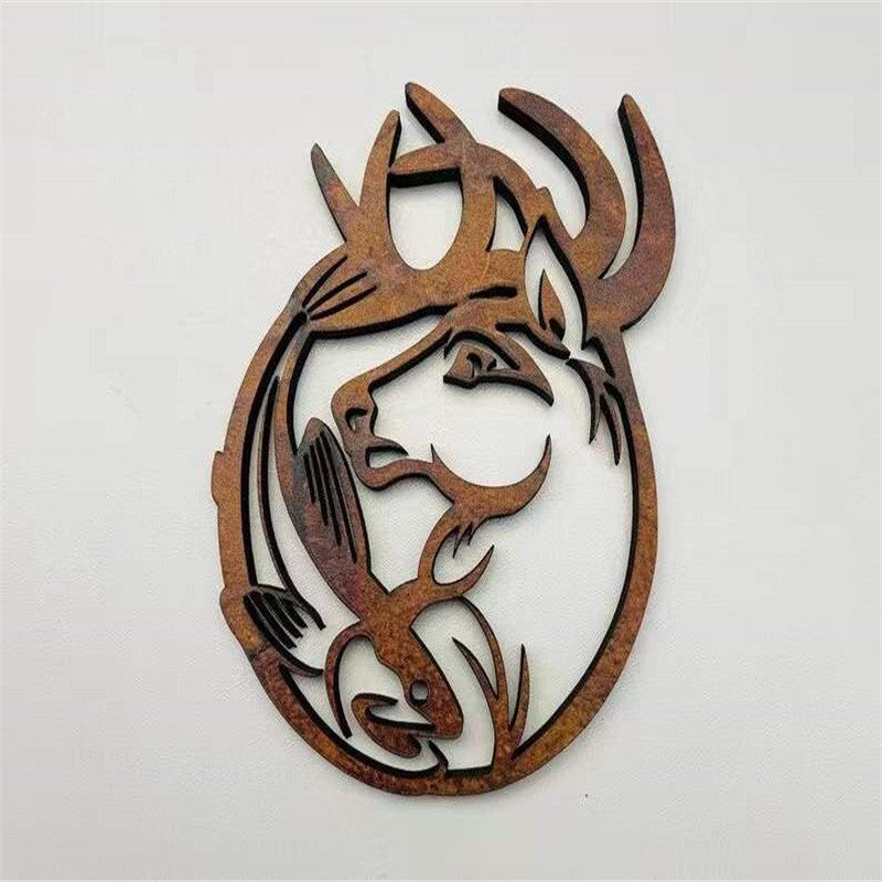 Wholesale Highland Cattle Hollow Wooden Coaster Anti-scalding Heat Insulation Pad Placemat