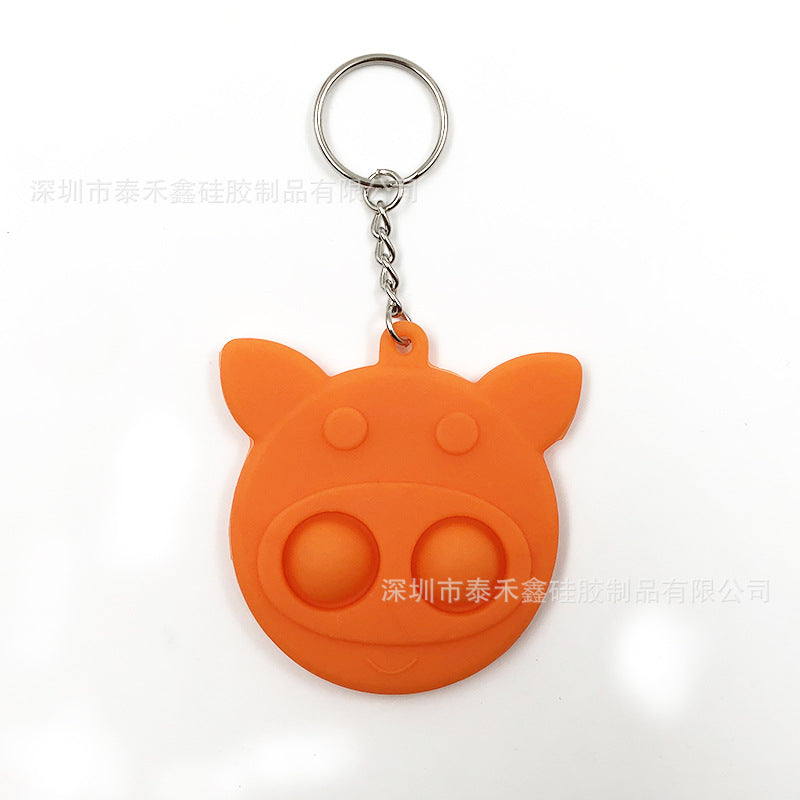 Wholesale Silicone Rodent Killer Keychain Finger Bubble Music Decompression Toys