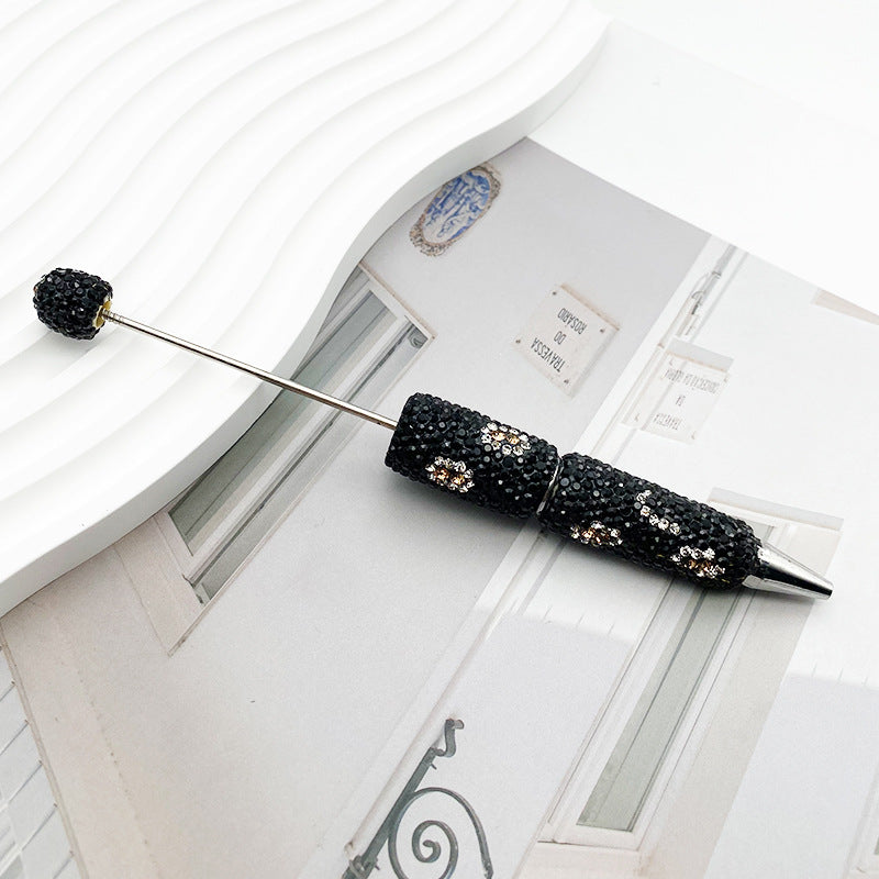 Wholesale Beadable Pen Plastic Heavy Industry Leopard Print Full Diamond DIY