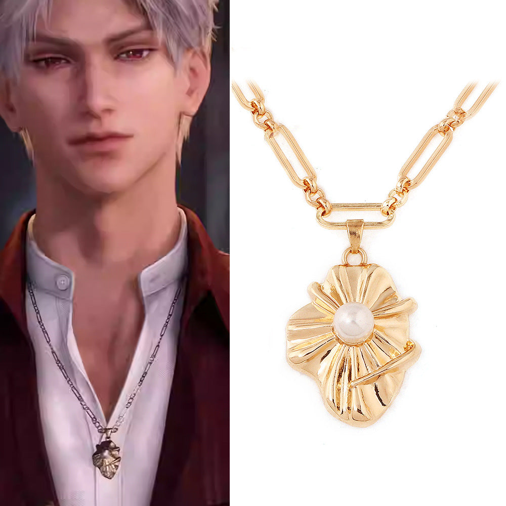 Wholesale Dark Wind Crow Retro Ruby Pendant Necklace OLY Exclusive