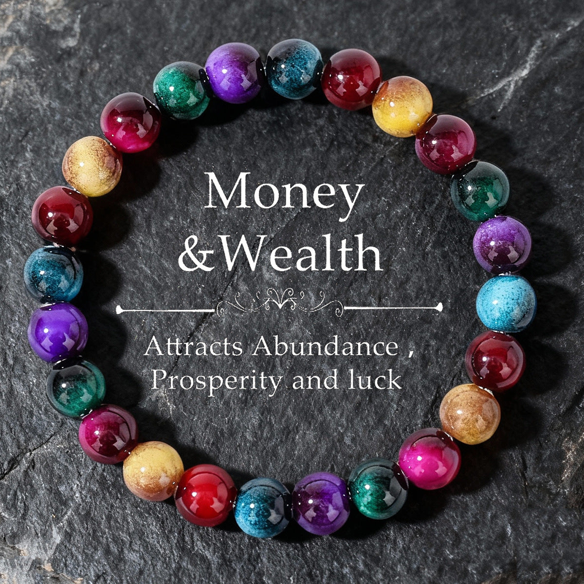 Wholesale Glass  Dopamine Imitation Tiger Eye  Bracelet