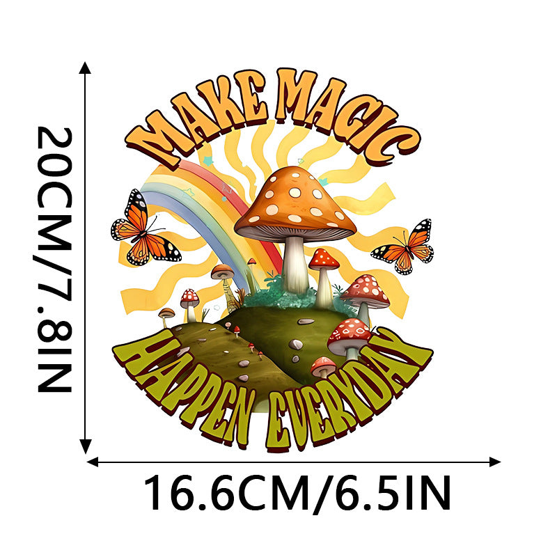 Wholesale 10pcs Colorful Flower Cartoon Mushroom UV DTF Ready to Press Transfers Wraps