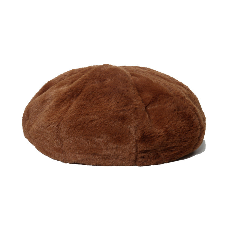 Wholesale Autumn and Winter Solid Color Furgora Beret