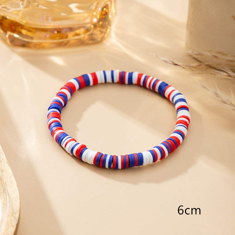 Wholesale Independence Day bracelet red and white hand jewelry