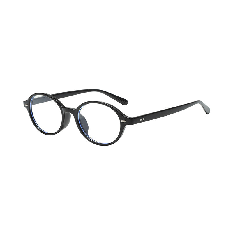 Wholesale Tortoise shell small frame glasses retro oval plain anti-blue light