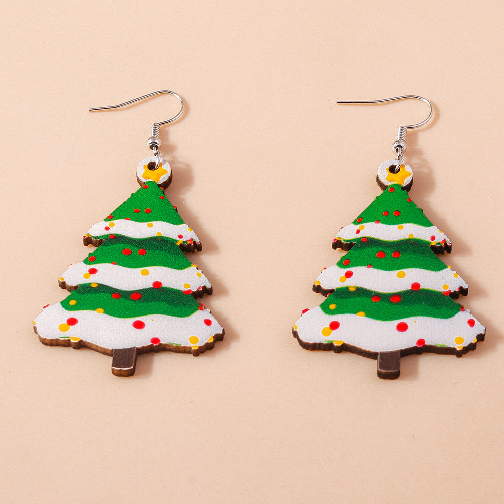 Wholesale Christmas Tree Series Earrings Cartoon Creative Christmas Star Earrings