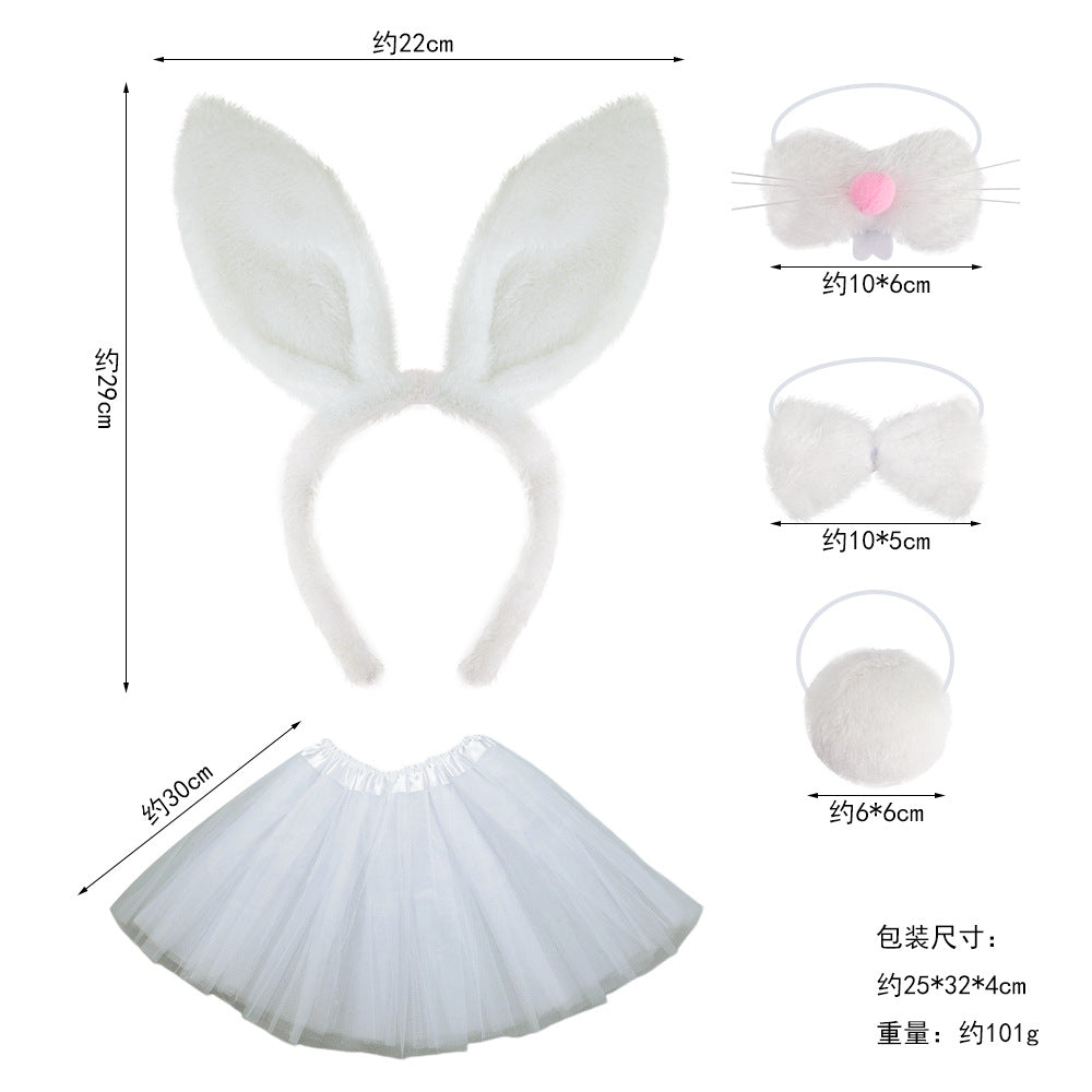 Wholesale Halloween Women Children's Performance Props Easter Cute Plush Rabbit Ear Headwear