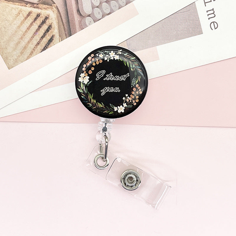 Wholesale 5pcs Anti Lost Cartoon Student Campus Badge, School Badge, Work Badge, Plastic Retractable Keychains