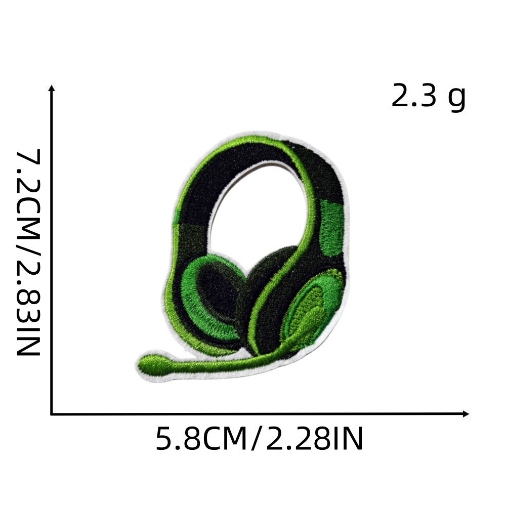 Wholesale Green cartoon game console embroidery DIY Patches