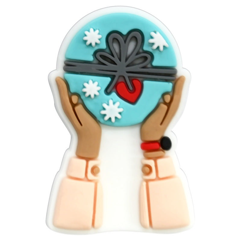 Wholesale Random 100pcs Valentine' s Day Series Blue Cartoon Croc Charms