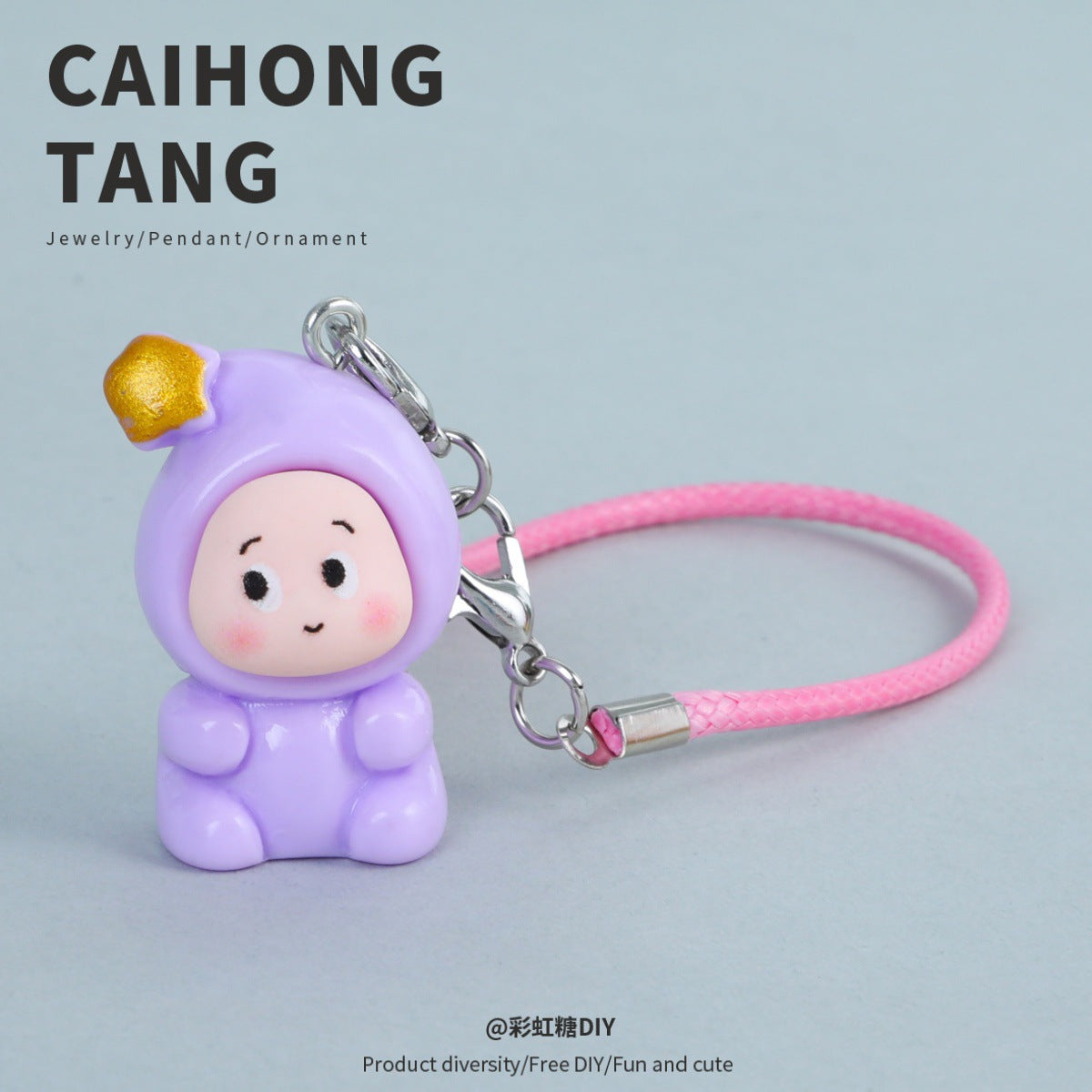 Wholesale Cutel doll resin doll accessories key chain pendant