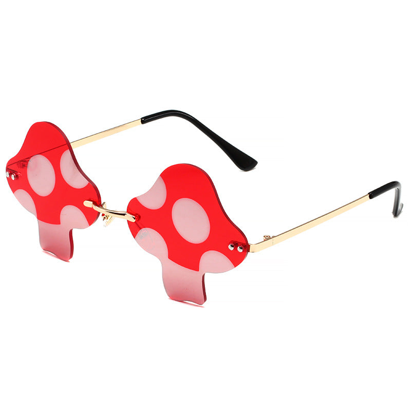 Wholesale PC Color Film Mushroom Frameless Colorful Sunglasses