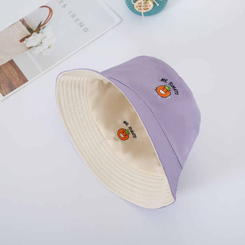 Bordado de verduras al por mayor poliéster Sunshade Bucket Sombrero