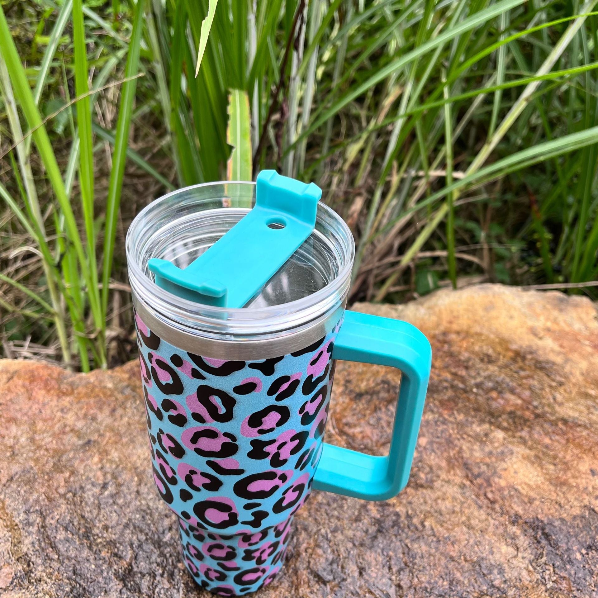 Wholesale Colorful Leopard Print 40oz First Generation Handle Ice Cup