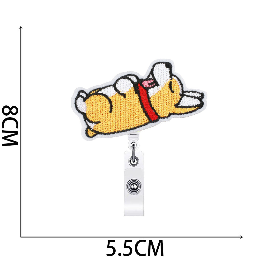 Wholesale Chai Dog Easy Pull Buckle Embroidered Cloth Sticker