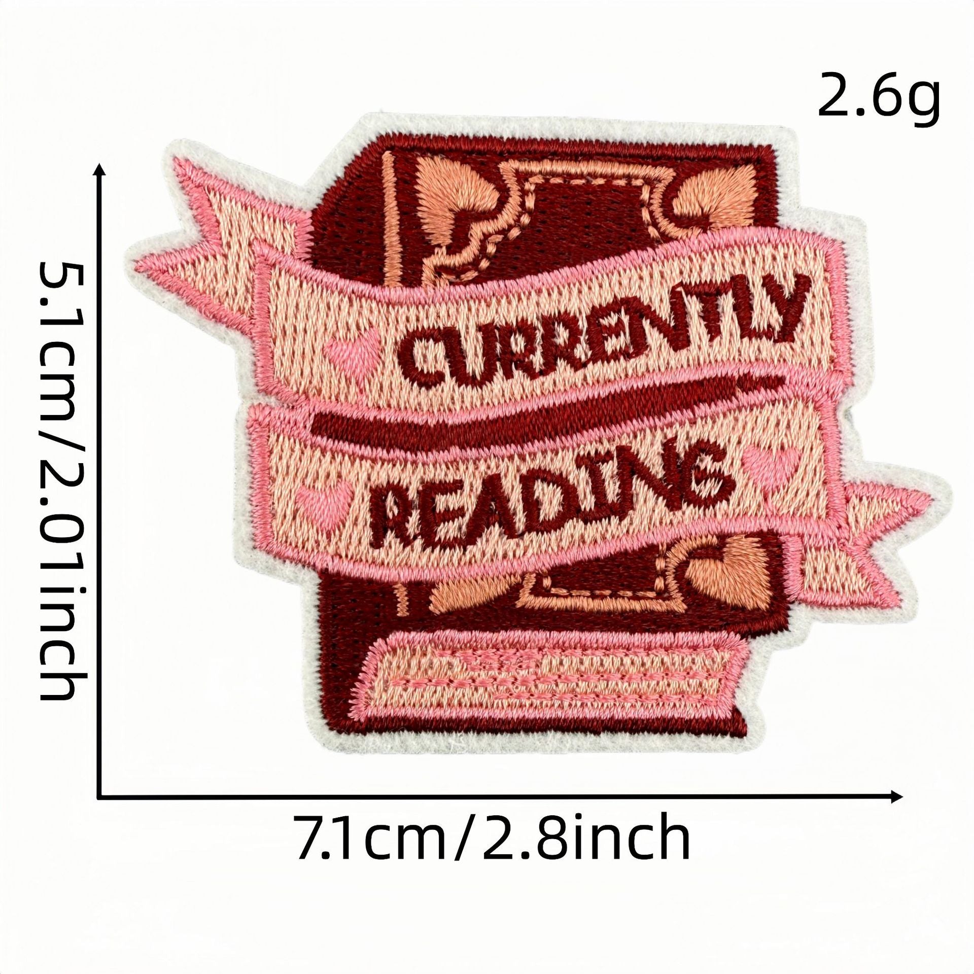 Wholesale Polyester Embroidered Cartoon Book Iron On Patch Reading Badge Decorative Fashion Accessory