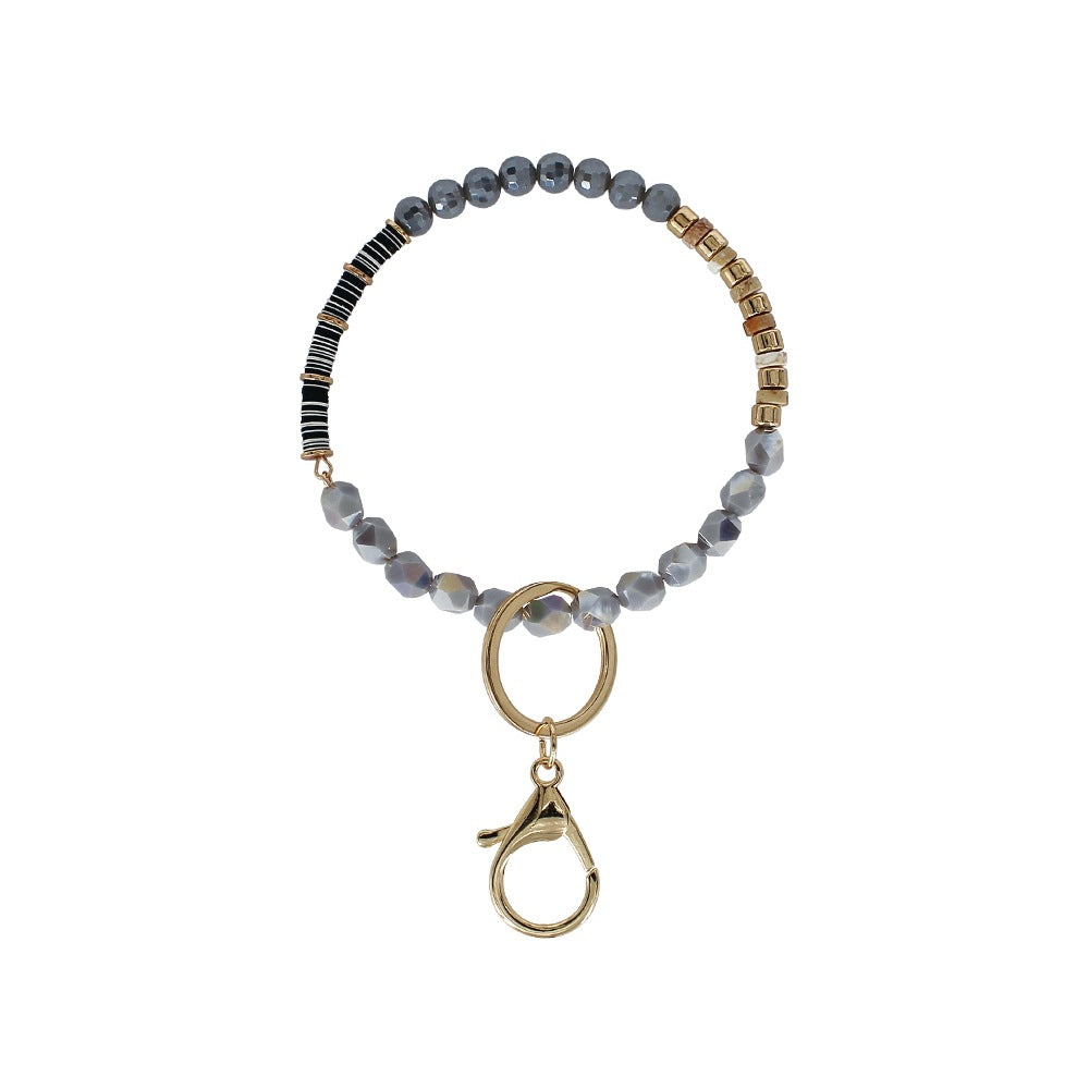 Wholesale Metal Stitching Beads Wrist Keychain