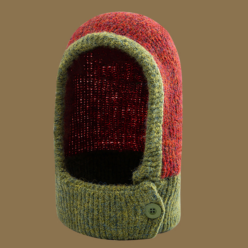 Wholesale Winter 2023 Hats and Scarves All-in-one Knitted Wool Hats