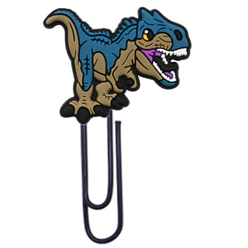 Wholesale Random 50pcs Colorful Paperclip Dinosaur Series  File Bookmarks