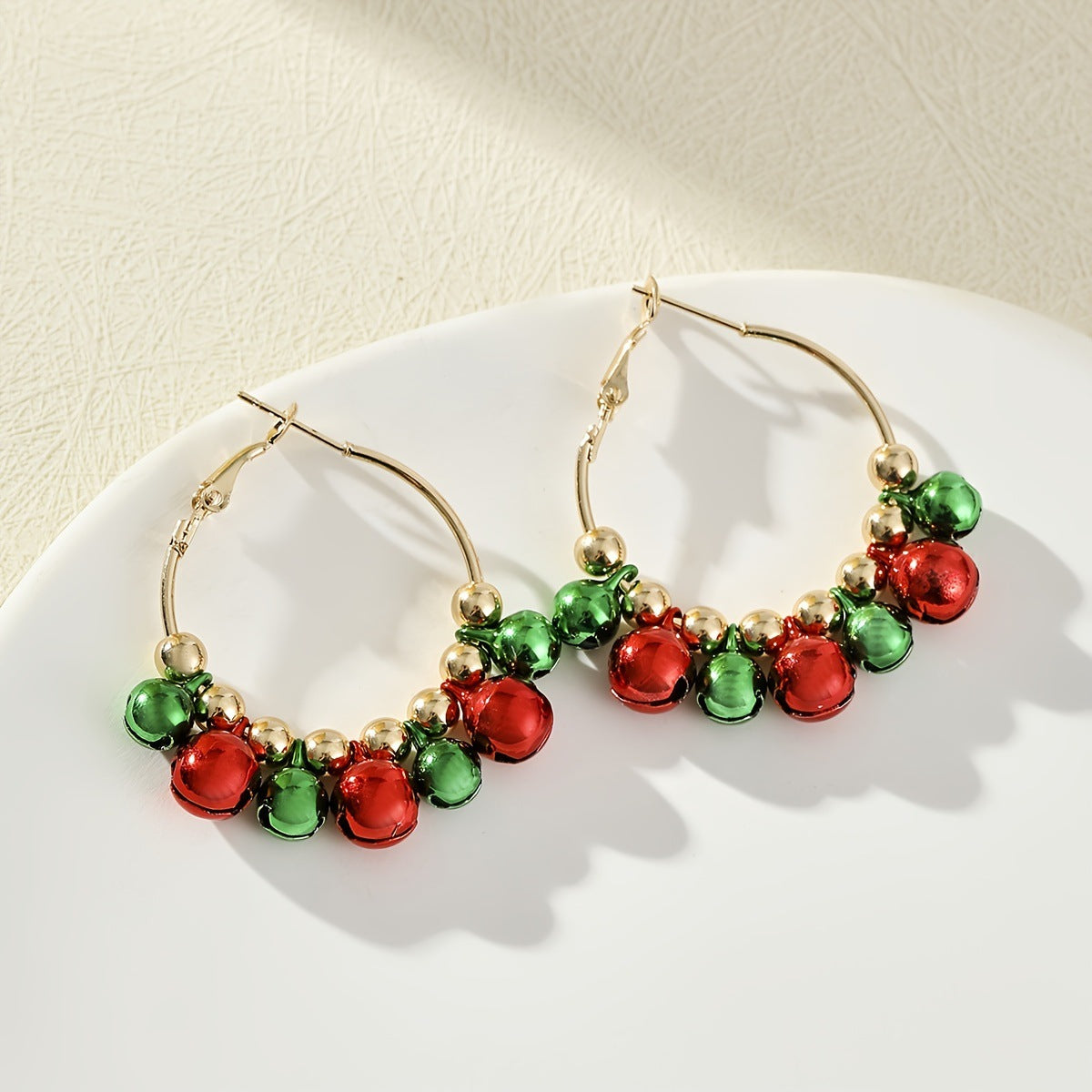 Wholesale Colorful Christmas bell earrings