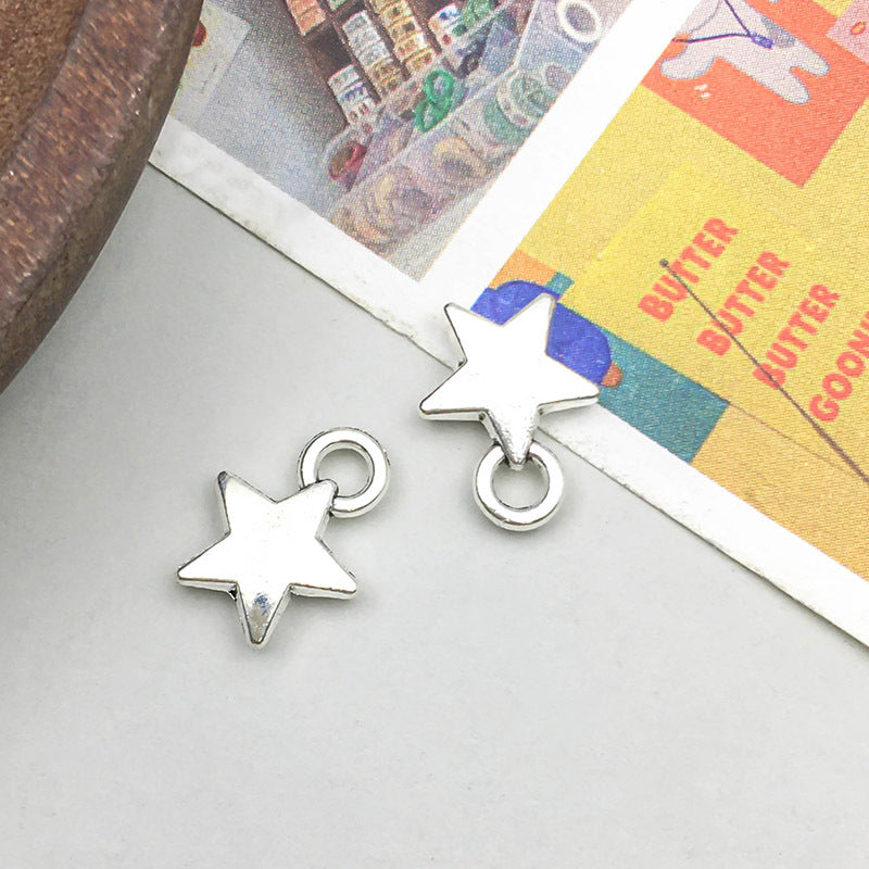 Wholesale Antique Silver Alloy Retro Simulation Star, Moon, Sun DIY Pendant