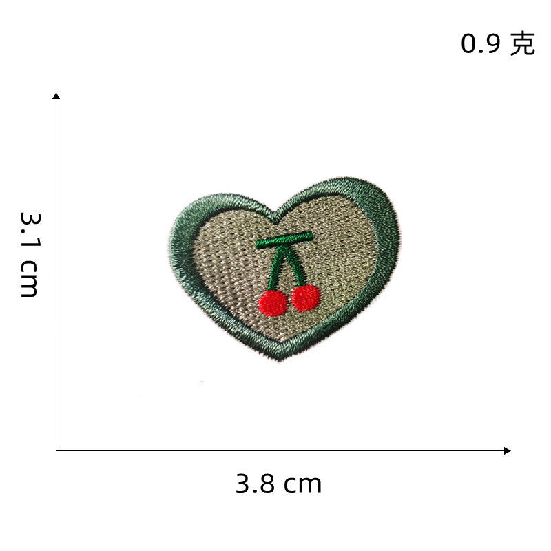 Wholesale Cartoon Heart Fabric Embroidery Patch